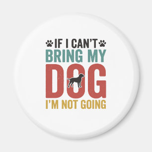Hond Quote Vintage Vector Als ik mijn hond niet ka Magneet