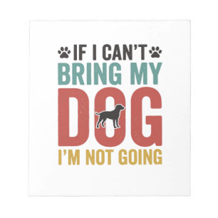 Hond Quote Vintage Vector Als ik mijn hond niet ka Notitieblok