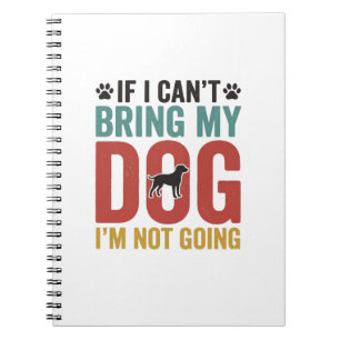 Hond Quote Vintage Vector Als ik mijn hond niet ka Notitieboek