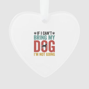 Hond Quote Vintage Vector Als ik mijn hond niet ka Ornament