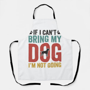 Hond Quote Vintage Vector Als ik mijn hond niet ka Schort