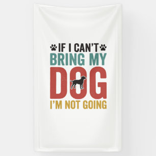 Hond Quote Vintage Vector Als ik mijn hond niet ka Spandoek
