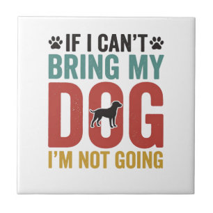 Hond Quote Vintage Vector Als ik mijn hond niet ka Tegeltje