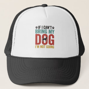 Hond Quote Vintage Vector Als ik mijn hond niet ka Trucker Pet