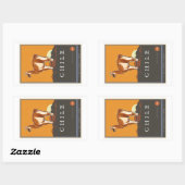 Hond Rechthoekige Sticker (Vel)