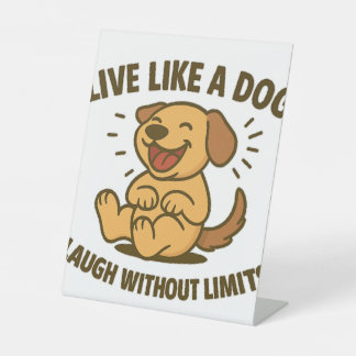 hond reclamebord met voetstuk