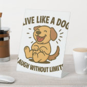 hond reclamebord met voetstuk (Insitu)