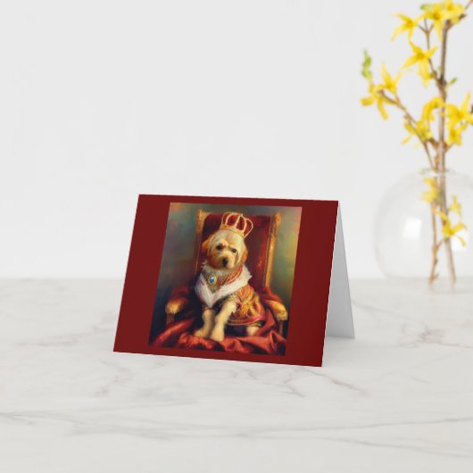 Hond Renaissance King Kaart (Gele Bloem)