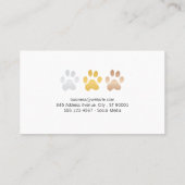 Hond rennen in het gras | Hondenpoten Visitekaartje (Achterkant)