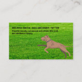 Hond rennen in het gras | Hondenpoten Visitekaartje (Voorkant)