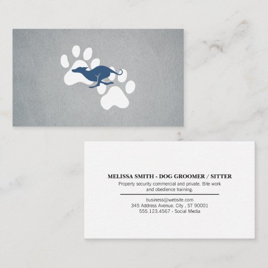 Hond Rennend | Pootjes Visitekaartje (Voorkant / Achterkant)