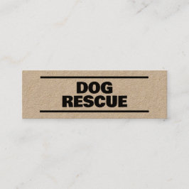 Hond Rescue Kraft Mini Visitekaartje