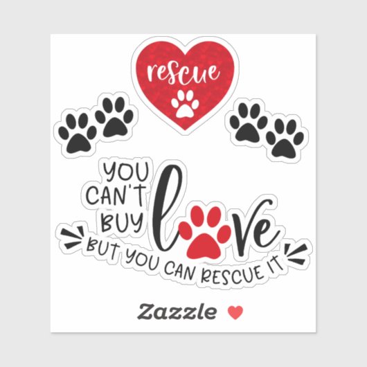 Hond Rescue Pack 1Four Individueel Sticker (Vel)