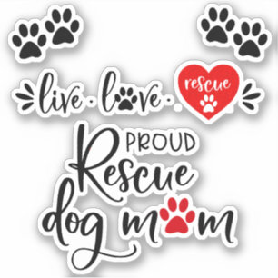 Hond Rescue Pack 2 Vier Individuele Sticker