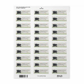 Hond Retouradreslabels Pug Etiket (Full Sheet)