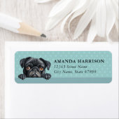 Hond Retouradreslabels Pug Etiket (Insitu)