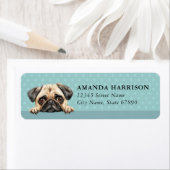 Hond Retouradreslabels Pug Etiket (Insitu)