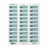 Hond Retouradreslabels Pug Etiket (Full Sheet)