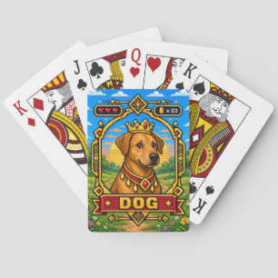 Hond Retro 8-Bit Pixelkunst Pokerkaarten