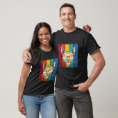 Hond retro t-shirt (Unisex)