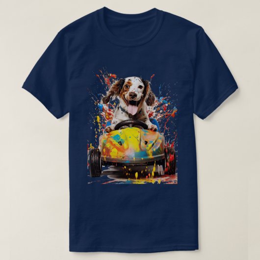 Hond rijden t-shirt (Design voorkant)