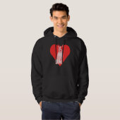 Hond Rode Hart Australisch Rundvee Hoodie (Voorkant volledig)