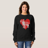 Hond Rode Hart Stier Terriër Trui (Voorkant volledig)