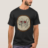 Hond roken wiet retro cool grappig t-shirt (Voorkant)