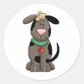hond ronde sticker (Voorkant)