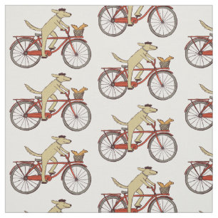 Hond Roodbike met Happy Squirrel gepatterd Stof