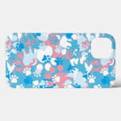 Hond Roze en Blauwe Camouflagepatroon Case-Mate iPhone Case (Achterkant (horizontaal))