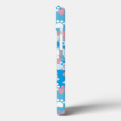 Hond Roze en Blauwe Camouflagepatroon Case-Mate iPhone Case (Achterkant / Links)