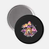 Hond Roze Halloween 2 Magneet (Voorkant / Achterkant)