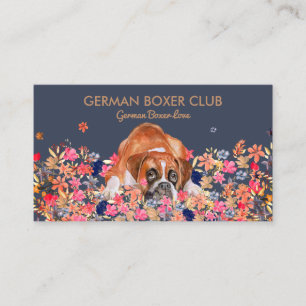 Hond Schattig Gezicht Marine Slaap Boxer Visitekaartje
