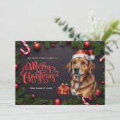 Hond schattig kerstkaart (Staand voorkant)