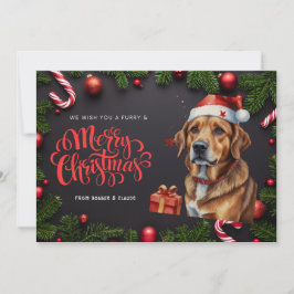 Hond schattig kerstkaart