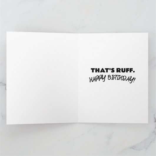 HOND SCHATTIGE GRAPPIG HAPPY BIRTHDAY WENSKAARTEN KAART (Binnen)