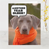 HOND SCHATTIGE GRAPPIG HAPPY BIRTHDAY WENSKAARTEN KAART (Gele Bloem)