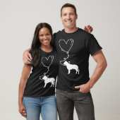 Hond Schattige Pitbull Hart T-shirt (Unisex)