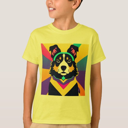 HOND SCHATTIGE T-SHIRT (Voorkant)