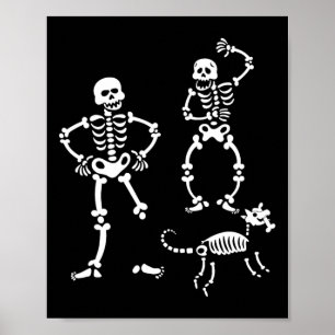 Hond Schedel Skelet Hardlopen Halloween Kostuum Pa Poster