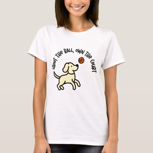 HOND SCHIET DE BAL VAN DE MAND T-SHIRT (Voorkant)