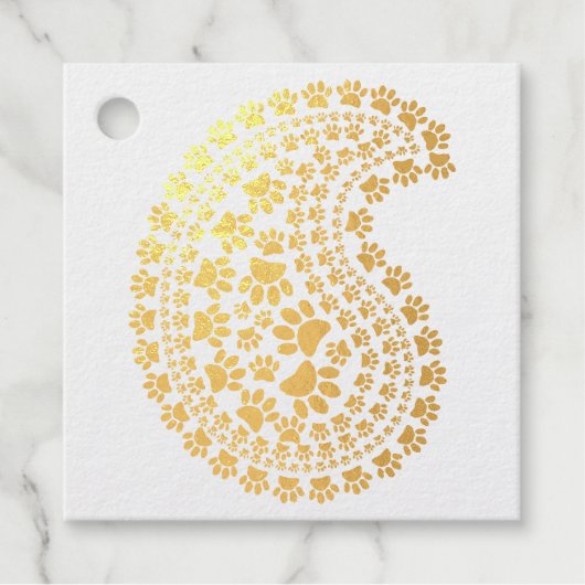 Hond schilderen, schilderen en harten, paisleypatr bedankjes labels (Voorkant)