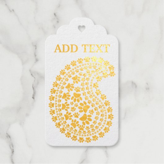 Hond schilderen, schilderen en harten, paisleypatr cadeaulabels (Voorkant)