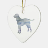 Hond schilderen Silhouette keramische keramiek Keramisch Ornament (Links)