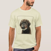 Hond: schilderij labradoedle t-shirt (Voorkant)