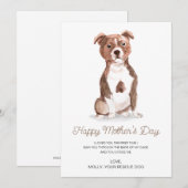 Hond schilderij Moederdag van Rescue Pet Feestdagenkaart (Voorkant / Achterkant)