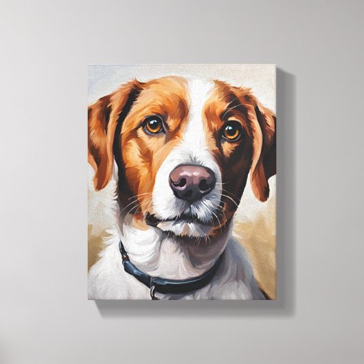 Hond schilderij Muurkunst Canvas Afdruk (Voorkant)