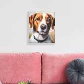 Hond schilderij Muurkunst Canvas Afdruk (Insitu (Woonkamer))