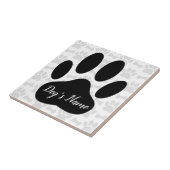 Hond schildert Drukken en Botten met douanenaam Tegeltje (Zijkant)